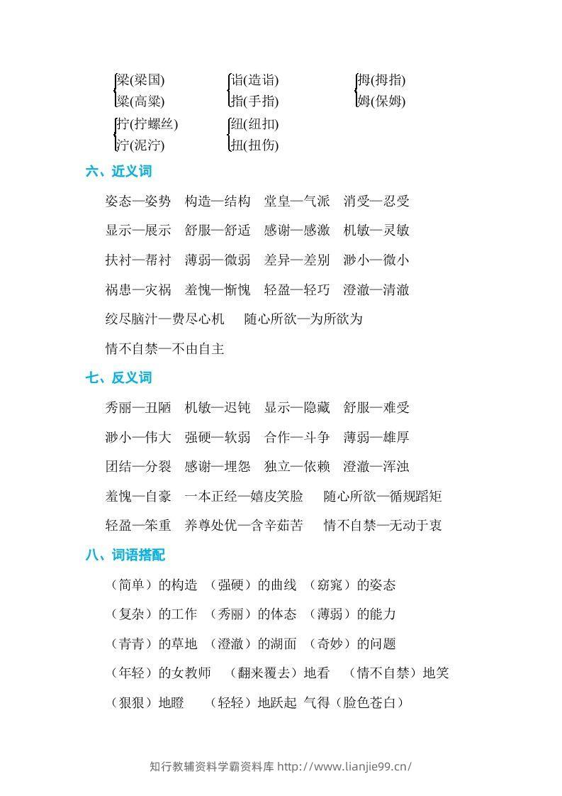 图片[2]-五年级语文下册第八单元单元知识小结（部编版）-学霸资料库学科资源下载