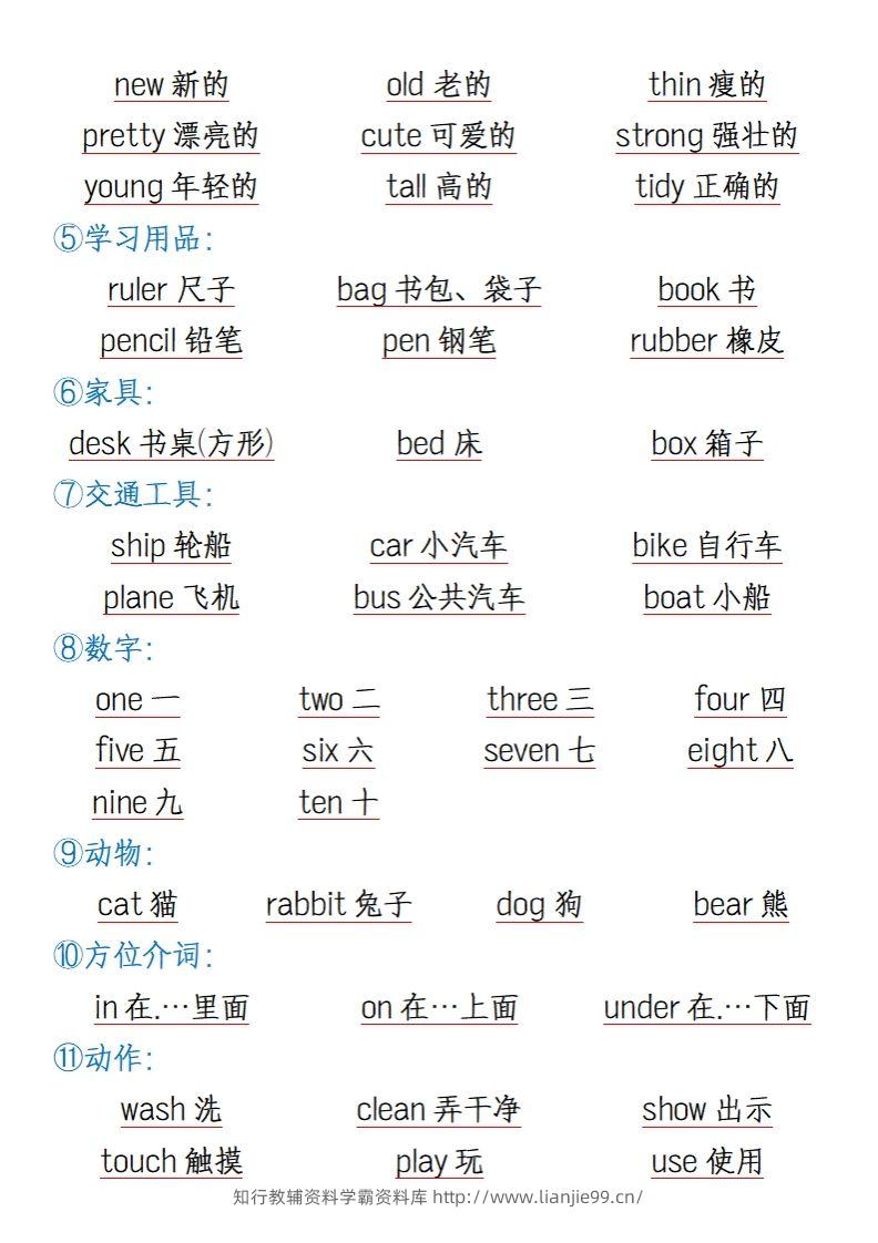 图片[3]-三上英语知识点归纳总结（全国通用版）-学霸资料库学科资源下载