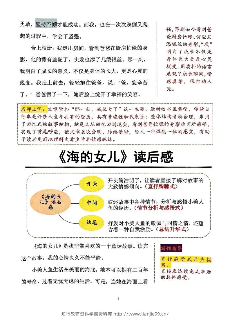 图片[2]-25年五年级下册语文同步单元习作范文-学霸资料库学科资源下载