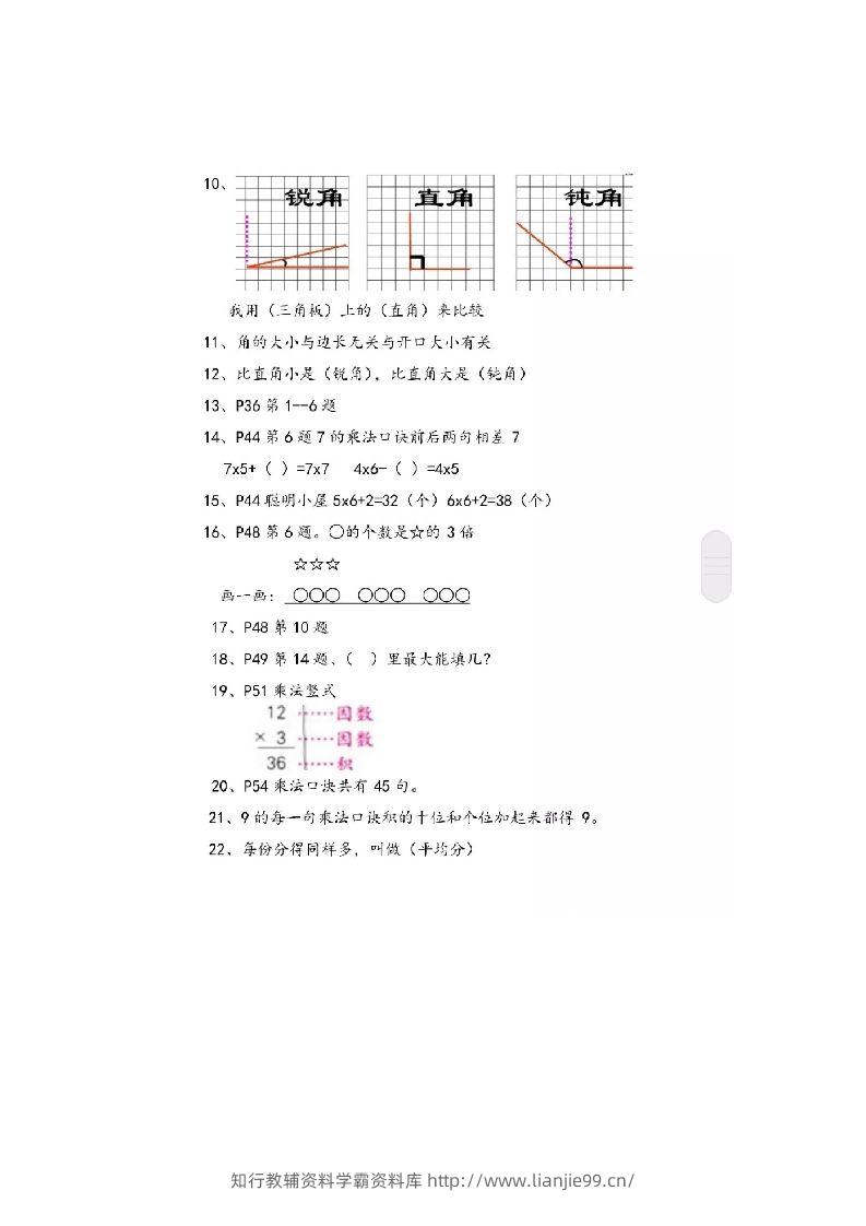 图片[2]-二上青岛版数学重点知识点预习-学霸资料库学科资源下载