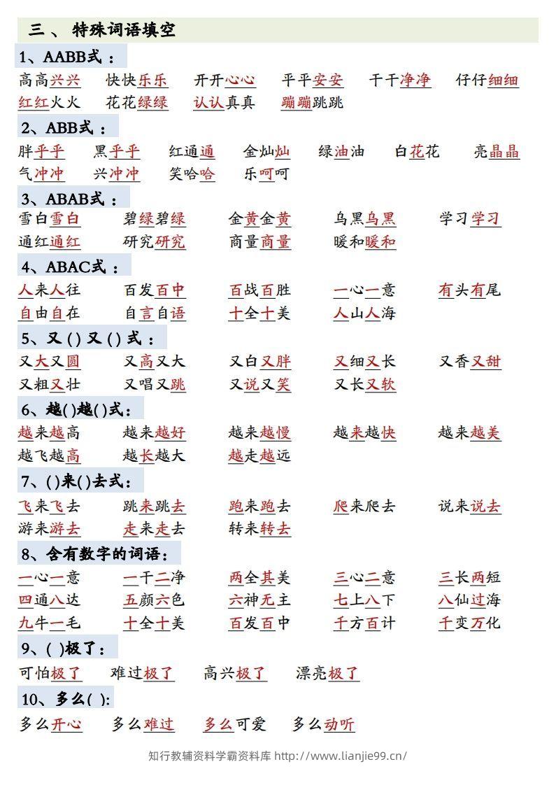 图片[2]-1.27一年级下册语文全册重点知识预习汇总-学霸资料库学科资源下载