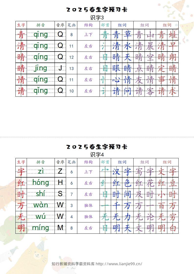 图片[2]-25一下语文【预习卡】-学霸资料库学科资源下载
