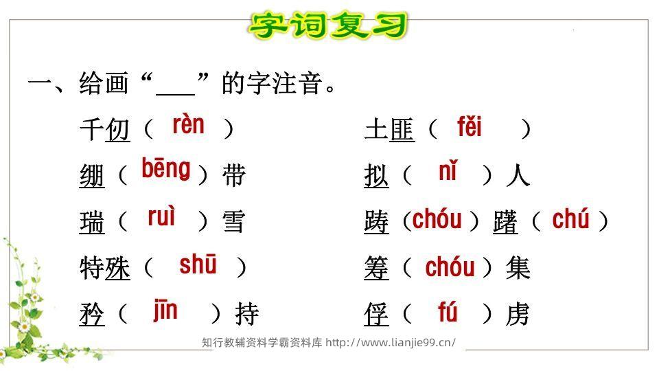 图片[2]-五年级语文下册第4单元知识点课件（部编版）-学霸资料库学科资源下载