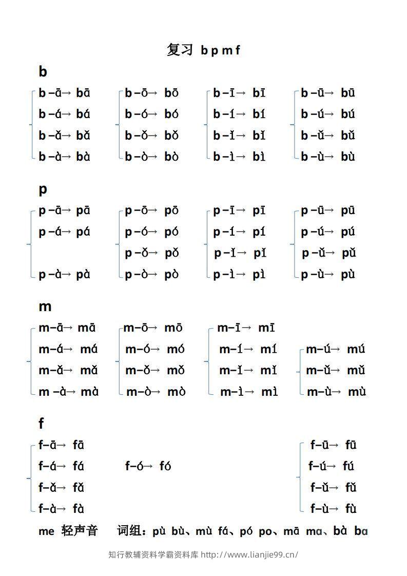 【拼音】【拼音】拼读-学霸资料库学科资源下载