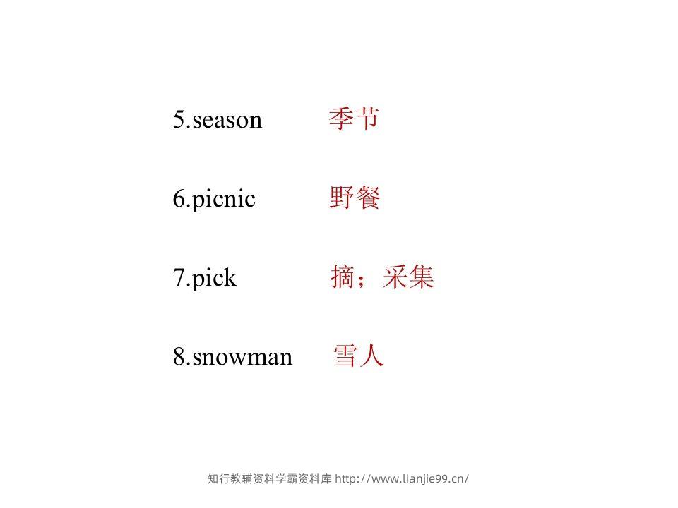 图片[3]-五年级英语下册知识清单课件-unit2∣(共9张PPT)（人教PEP版）-学霸资料库学科资源下载