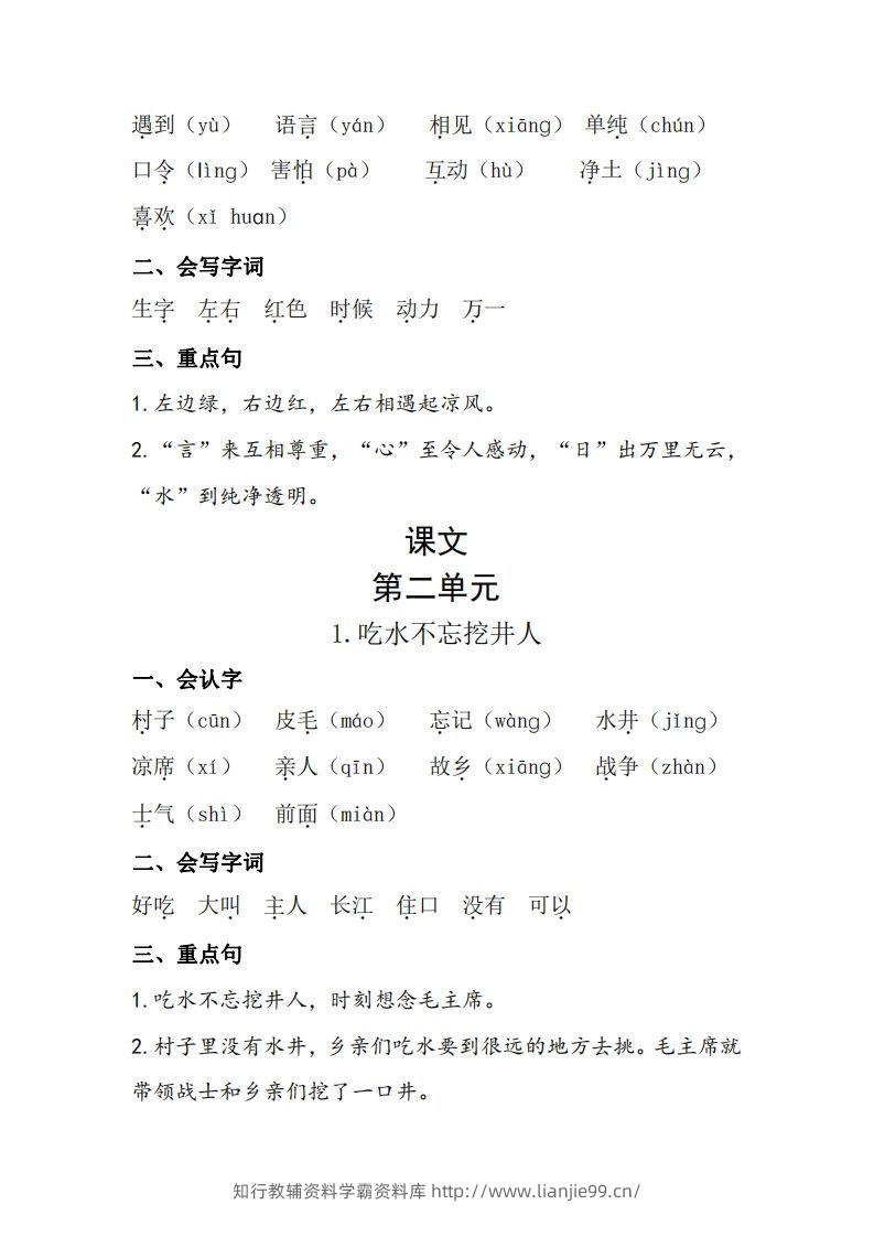 图片[3]-一下语每课+单元考点梳理汇总：常考+易错+积累19页-学霸资料库学科资源下载