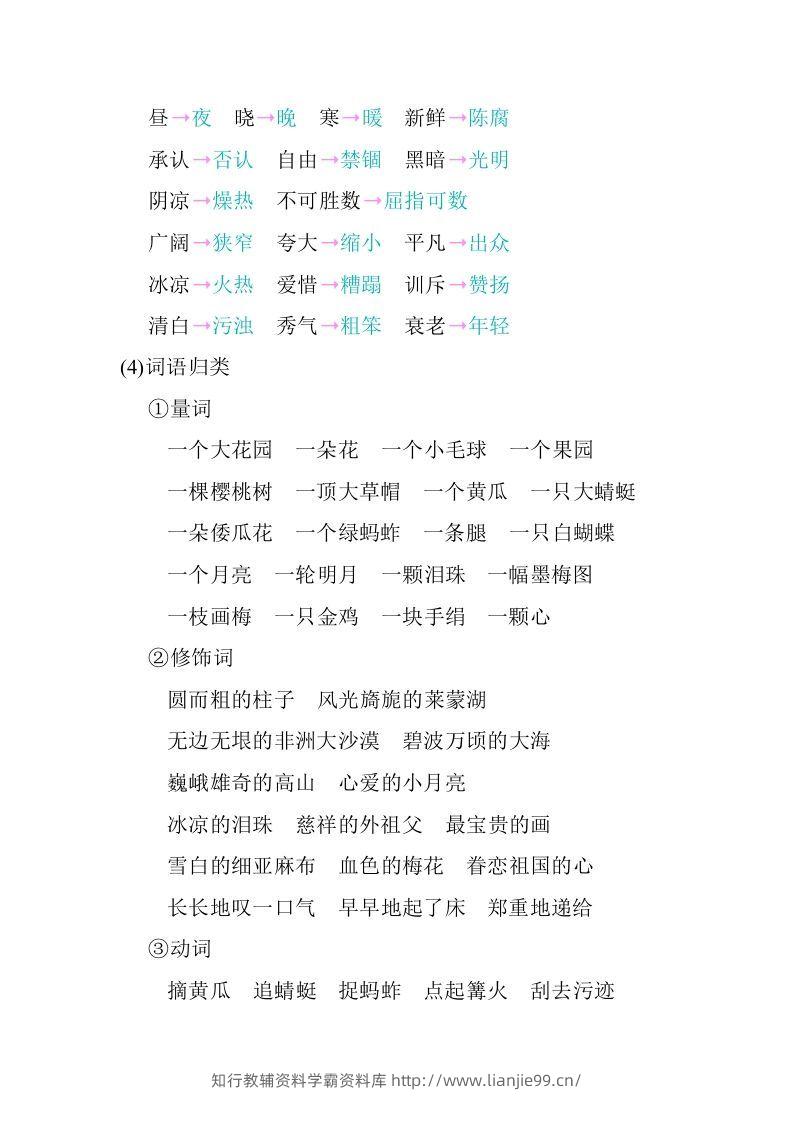 图片[3]-五年级语文下册01.第一单元知识小结（部编版）-学霸资料库学科资源下载