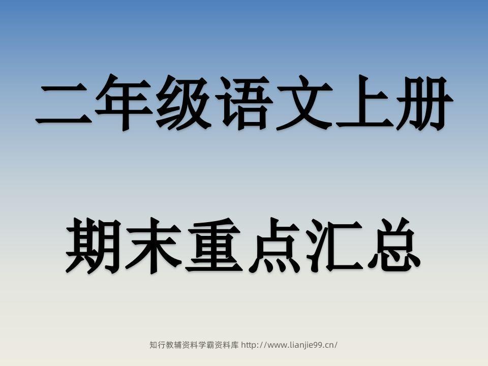 二上语文期末复习重点课件PPT-学霸资料库学科资源下载