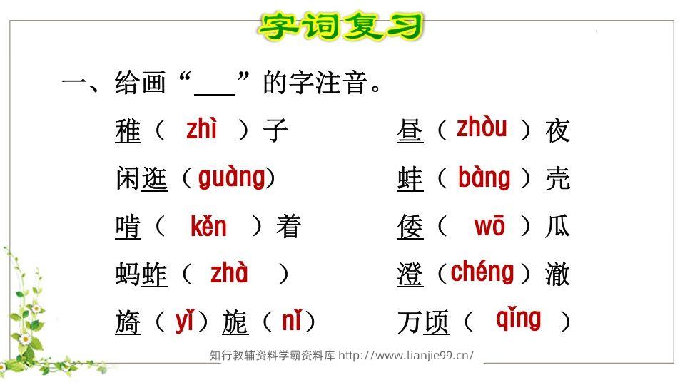 图片[2]-五年级语文下册第1单元知识点课件（部编版）-学霸资料库学科资源下载