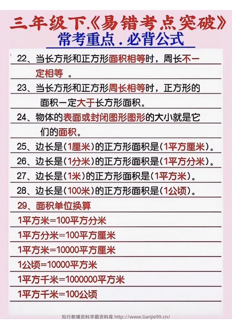 图片[3]-三年级数学下册《易错考点突破》-学霸资料库学科资源下载