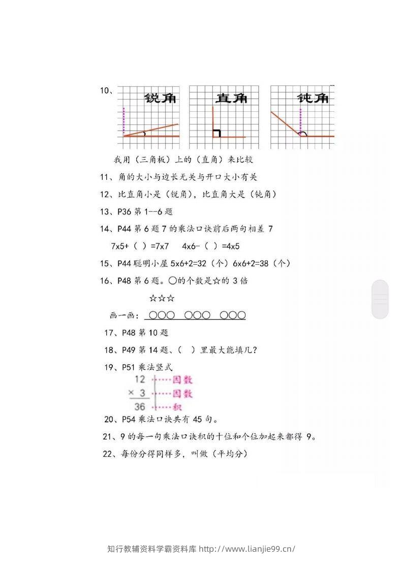 图片[2]-二上青岛版数学重点知识点预习()-学霸资料库学科资源下载