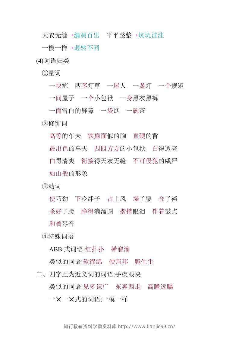 图片[3]-五年级语文下册第五单元知识小结（部编版）-学霸资料库学科资源下载
