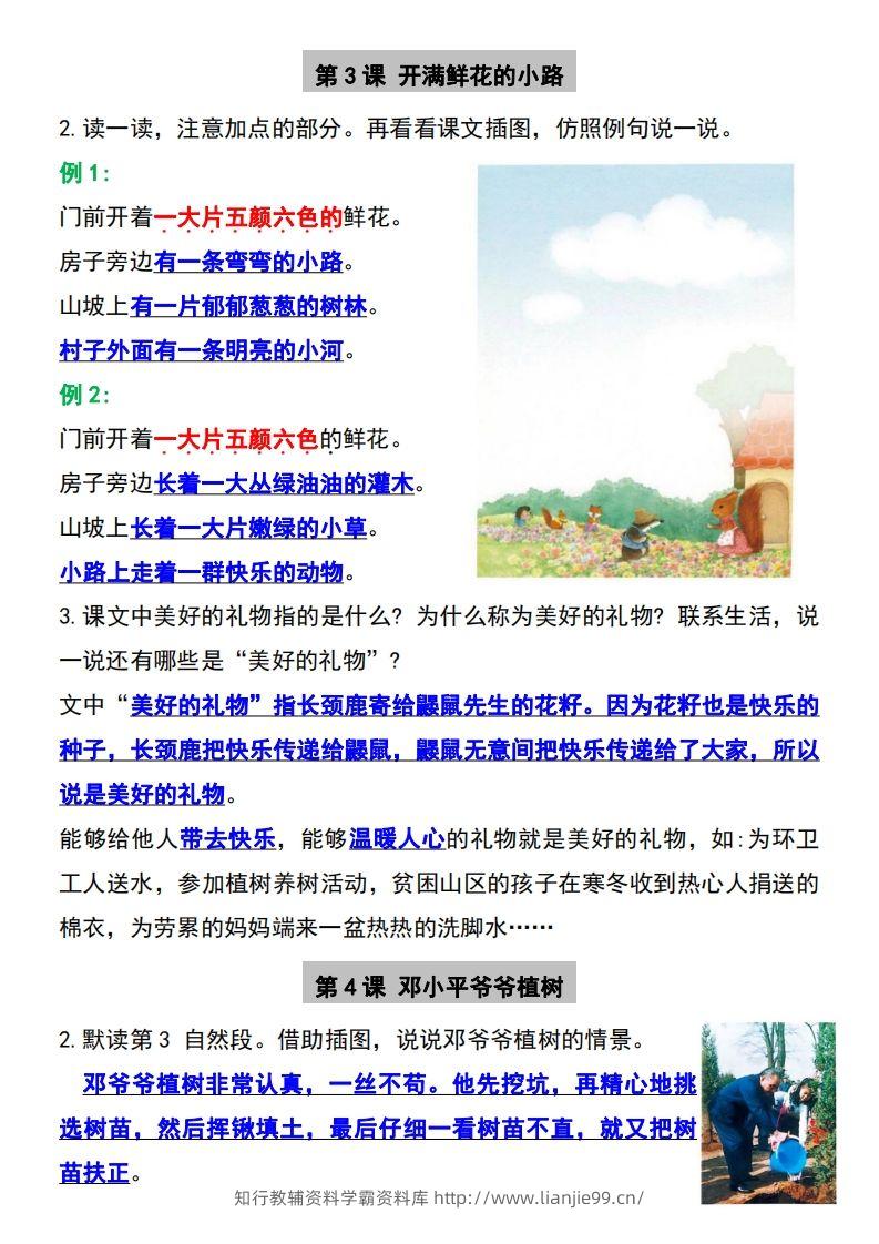 图片[2]-二年级下册语文必备课后练习题参考答案-学霸资料库学科资源下载