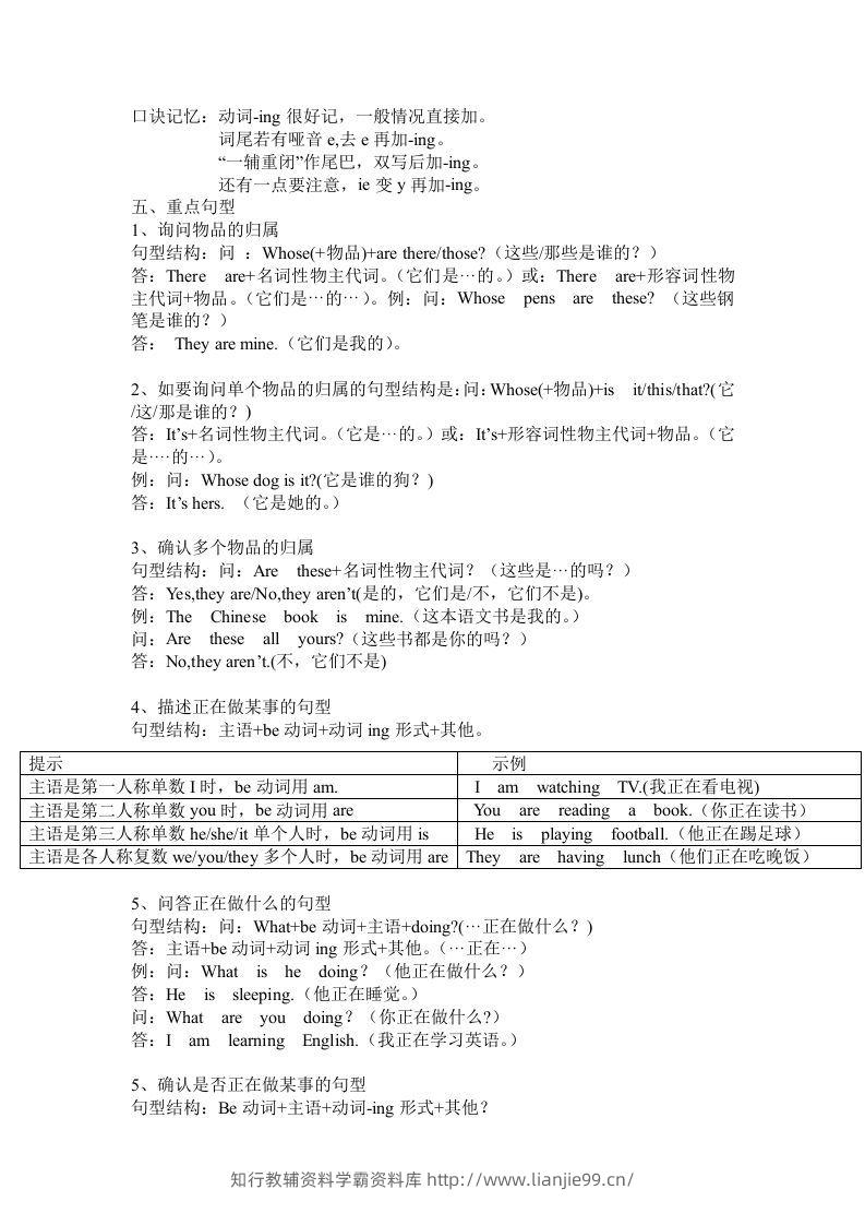 图片[2]-五年级英语下册Unit5单元知识梳理（人教PEP版）-学霸资料库学科资源下载