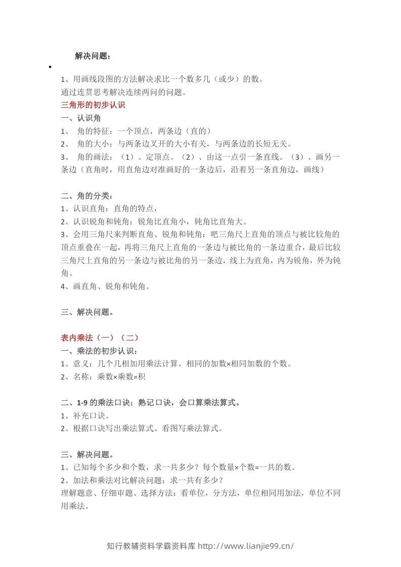 图片[2]-【数学重点知识点汇总预习】二上沪教版-学霸资料库学科资源下载