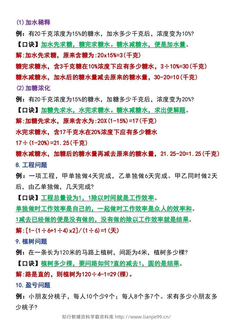 图片[3]-六年级下册数学小升初常考题型14道-学霸资料库学科资源下载