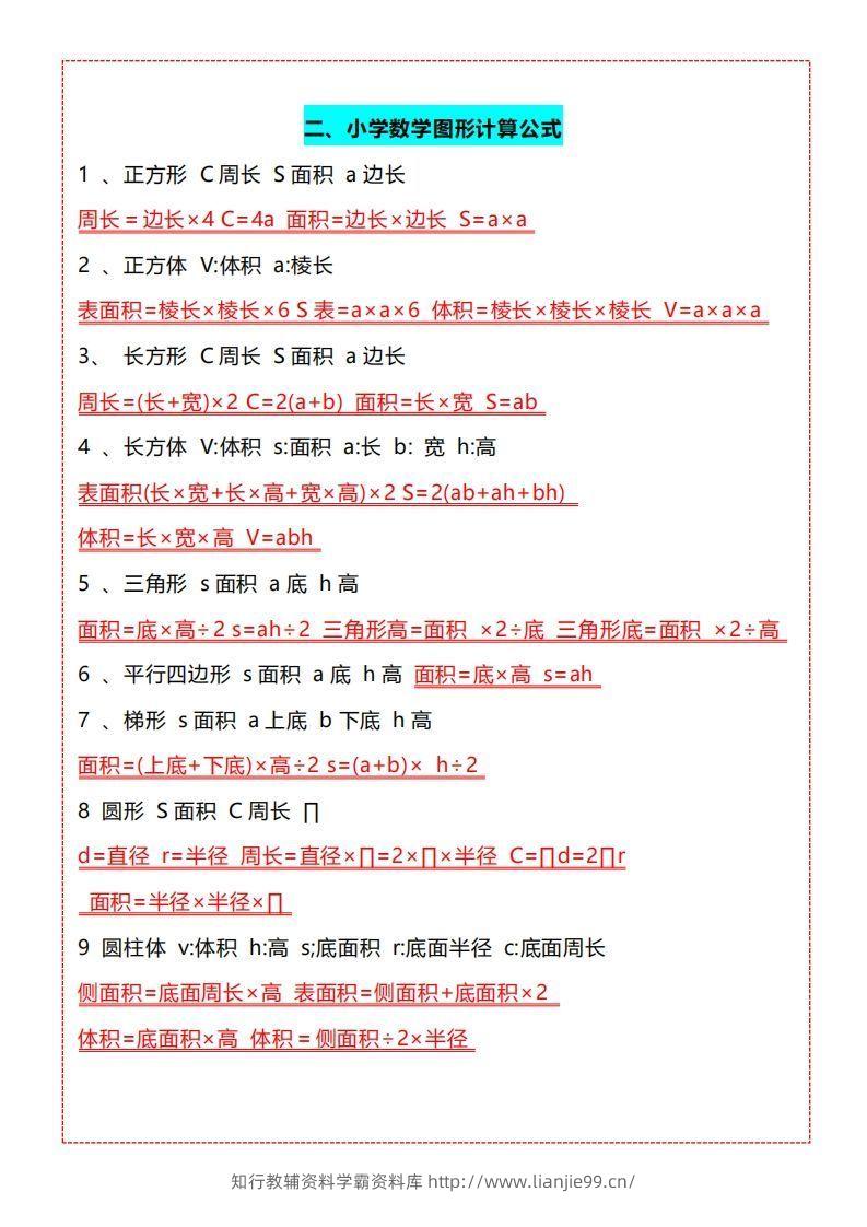 图片[2]-【五上】数学必背汇总-学霸资料库学科资源下载