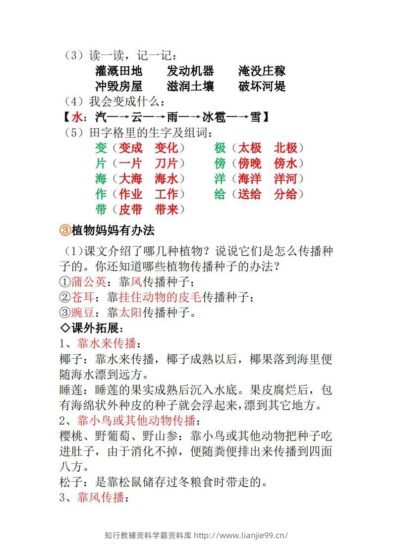 图片[2]-二年级上册语文全册重点知识点汇总-学霸资料库学科资源下载