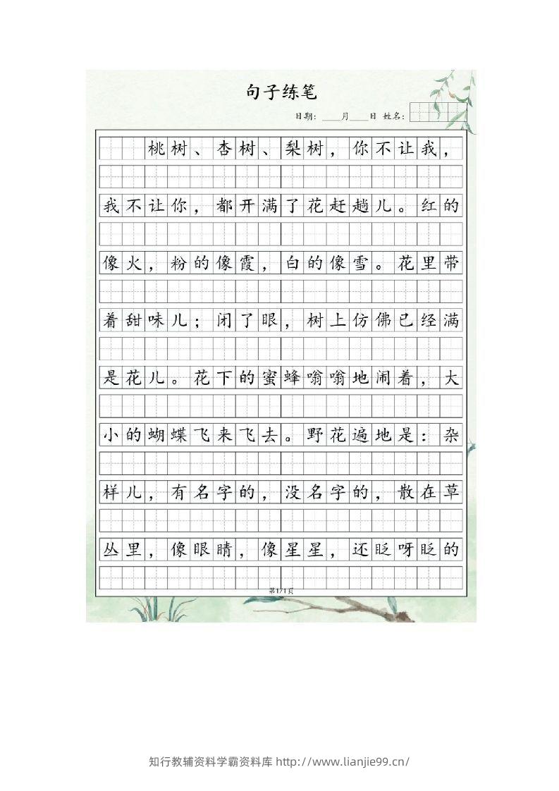 图片[2]-3.31句子练笔二年级语文下册-学霸资料库学科资源下载