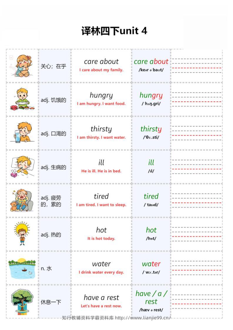 四年级下英语Unit4自然拼读专项《译林版》-学霸资料库学科资源下载